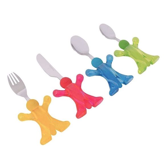GIMEX Kids Line Colorful Cutlery Dolls 4 Pieces - Picture 4 of 5